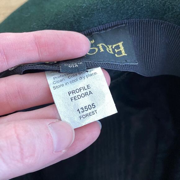 Eric Javits - Wool Zora Felt Fedora Hat in Forest Green - Picture 6 of 6